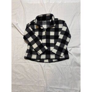 Womens Old Navy Black & White Buffalo Checkered Jacket Size Large